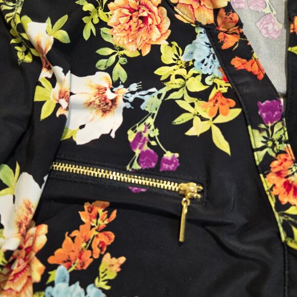 INC International Concepts Floral Zip-Pocket Long Sleeve Pullover Top Sz OX Fall - Picture 3 of 9